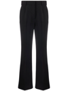 Stella Mccartney Black Cropped Bootcut Trousers In Black