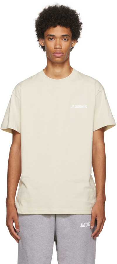Jacquemus Le T-shirt Sand Cotton T-shirt In Beige