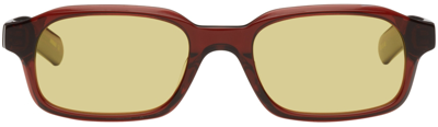 Flatlist Eyewear Red Hanky Sunglasses In Maroon Crystal / Sol