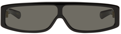 Flatlist Eyewear Black Slice Sunglasses In Solid Black / Solid