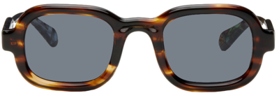 Brain Dead Tortoiseshell Newman Sunglasses In Triple/grey