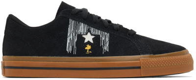 Converse Black Peanuts Edition One Star Sneakers In Black/egret/gum Honey