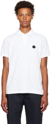 MONCLER WHITE COTTON POLO