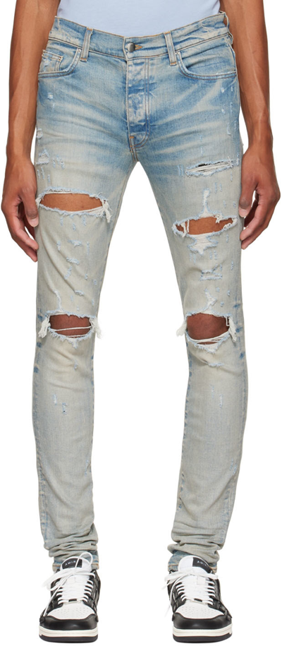 Amiri Blue Mx1 Jeans In Clay Indigo