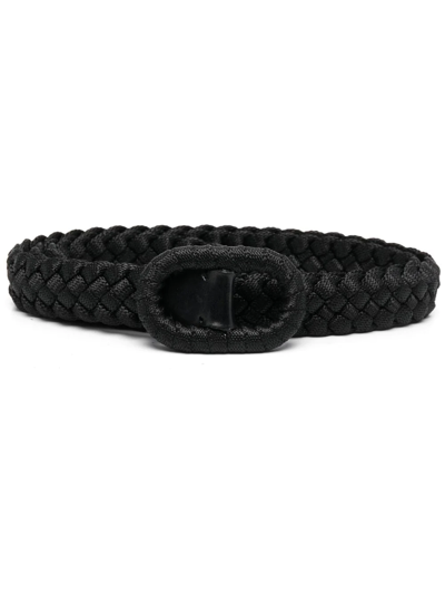 Totême Braided Tonal Belt In Black