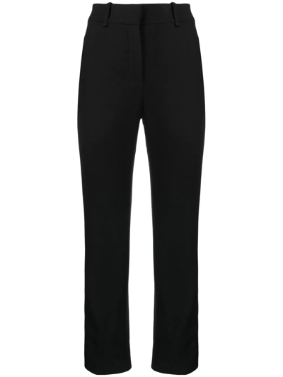 Pre-owned Louis Vuitton  High-waisted Slim-fit Trousers In Black