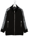 Givenchy Logo-tape Zipped Sweatshirt In Black