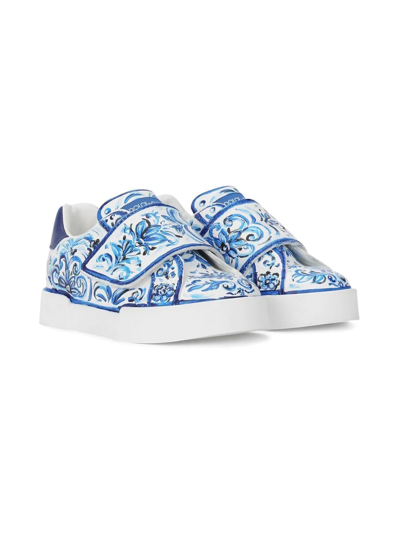 Dolce & Gabbana Kids' Low-top Sneakers In White