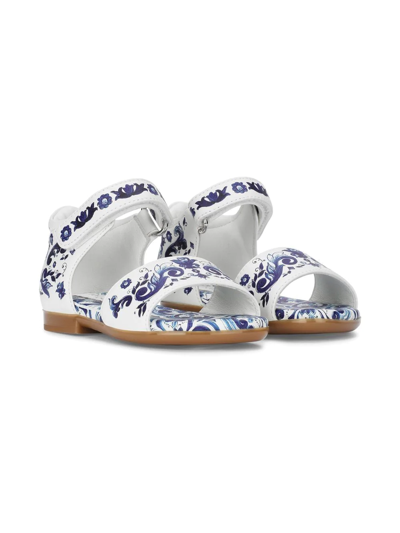 Dolce & Gabbana Kids' Open Toe Sandals In White