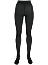 Falke Soft Merino Wool Blend Tights In Black