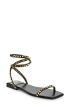 Jeffrey Campbell Luxor Strappy Sandal In Black Gold Combo