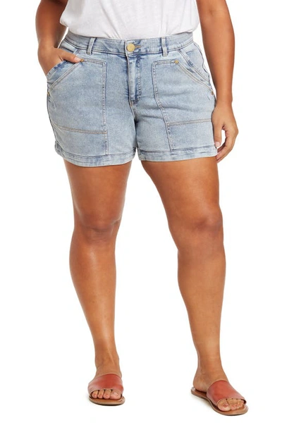 Wit & Wisdom 'ab'-solution High Waist Denim Carpenter Shorts In Light Blue