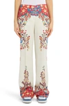 ETRO FLORAL PRINT FLARE TROUSERS