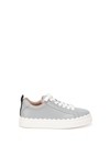 Chloé Lauren Leather Sneakers In Grigio