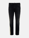 Palm Angels Cotton Denim Jeans In Black