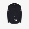 Thom Browne Snap Front Shirt Jacket In Navy In Blue