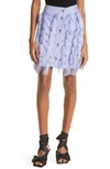 Ganni Purple Fringe Miniskirt In Persian Violet