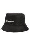Palm Angels Embroidered Logo Bucket Hat In Nero