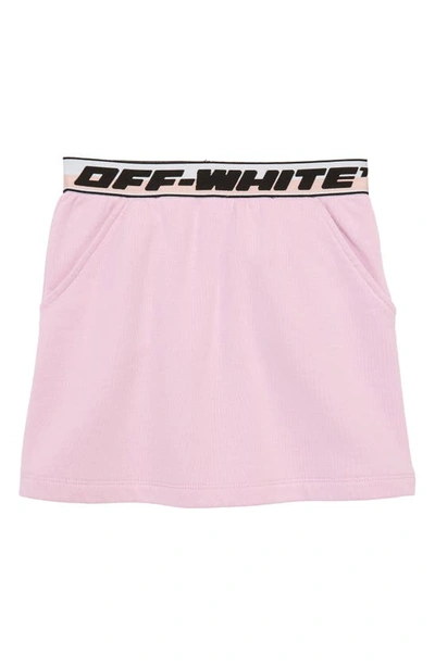 Off-white Kids' Little Girl's & Girl's Logo Band Sweat Skirt In Pink Black