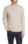 Nordstrom Cashmere Crewneck Sweater In Tan Oxford Heather