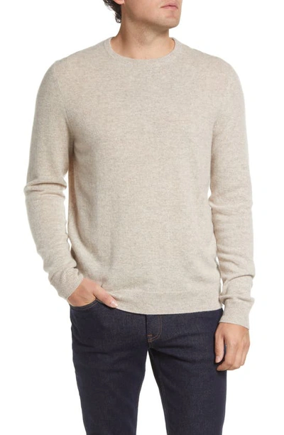 Nordstrom Cashmere Crewneck Sweater In Ivory Sand Heather