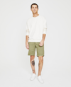 Ag Griffin Stretch Cotton Shorts In Sulfur Suaro Dust