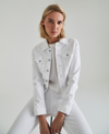 Ag Robyn Buttoned Denim Jacket In True White