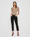 Ag Ex-boyfriend Mid-rise Slim Jeans In Black Cast