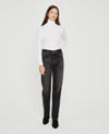 Ag Alexxis Slim High Waist Jeans In Shadow Black