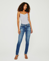 Ag Mari High Rise Cropped Slim Straight Jeans In 19 Years Skywalk In Bluebell