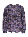 ISABEL MARANT WOMAN BRUNILLE BLOUSE IN PURPLE FLORAL SILK
