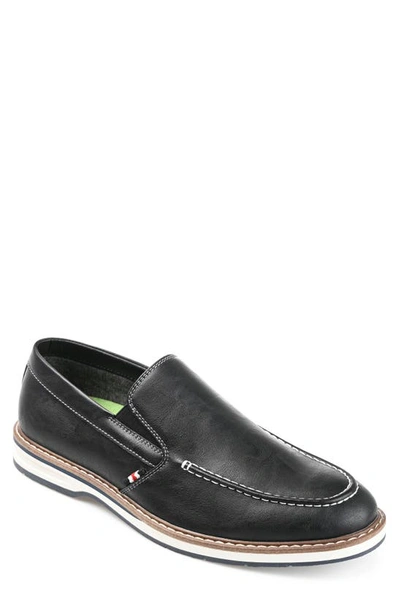 Vance Co. Harrison Mens Faux Leather Slip-on Oxfords In Black