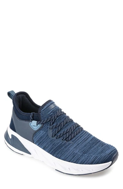 Vance Co. Men's Gibbs Knit Athleisure Sneakers In Blue