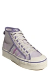 Adidas Originals Nizza Mid Top Platform Sneaker In Almost Pink/ Lilac/ White