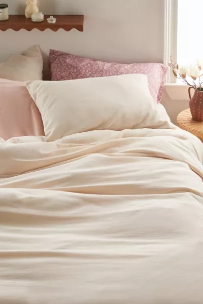 Urban Outfitters Cozy Crinkle Duvet Set