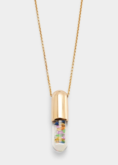 Robinson Pelham Large Elixir Mixed-color Sapphire Necklace In Gold