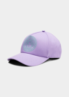 Versace Logo Cotton Baseball Cap In Liatris Torquise