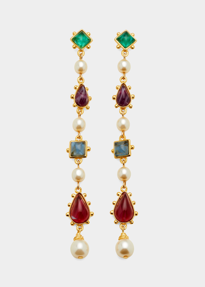 Ben-amun Byzantine Linear Earrings In Gold