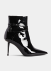 TOM FORD LOCK PATENT LEATHER ANKLE BOOTIES