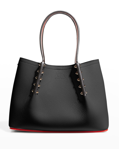 Christian Louboutin Cabarock Mini Spike Tote Crossbody Bag In Black