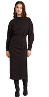 Isabel Marant Étoile Meg Sweatshirt French Terry Midi Dress In Black