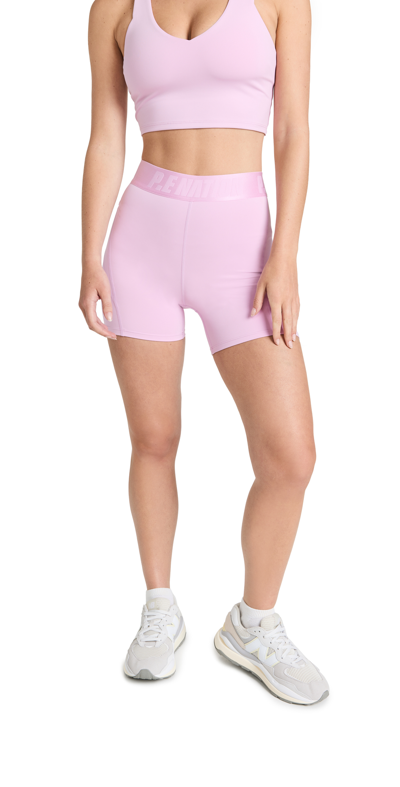 P.e Nation Backcheck Lilac Stretch-jersey Shorts In Pink
