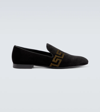 VERSACE GRECA VELVET LOAFERS