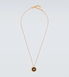 Versace Necklace With Medusa Head Medallion In Nero-oro Tribute