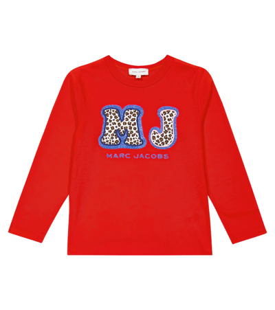 Marc Jacobs Kids' Printed Cotton Sweater In Red