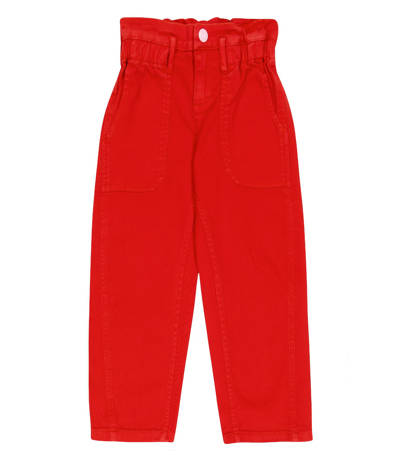Marc Jacobs Kids' Appliquéd Wide-leg Jeans In Red