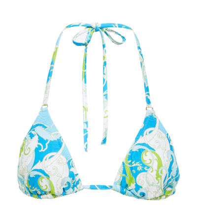 Melissa Odabash Portugal Printed Bikini Top In Paisley Bl