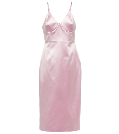 Gucci Silk-duchesse Silk-satin Midi Dress In Pink