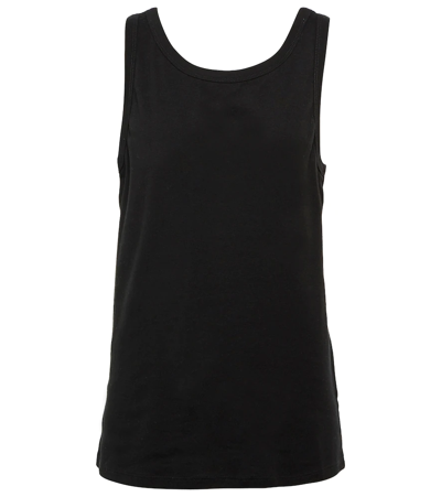 The Row Frankie Cotton Jersey Tank Top In Black