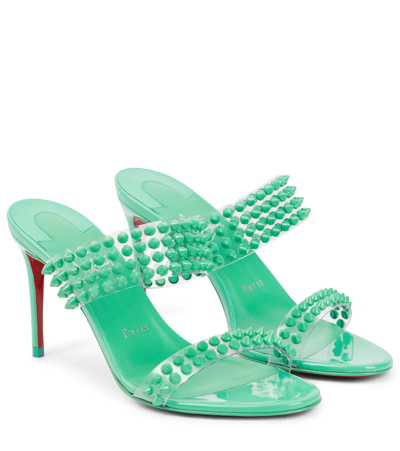 Christian Louboutin Spike Only 85 Pvc And Leather Sandals In Detox